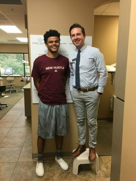 Kids Grow Up So Quickly! Dr. Ryan Redford with One of Our Teen Patients on His Braces Day Off Transformation Day!